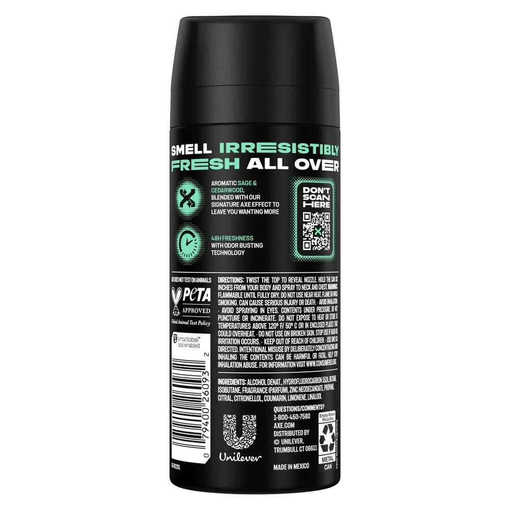 Axe Deodorant Body Spray Apollo 4Oz (Pack of 12)