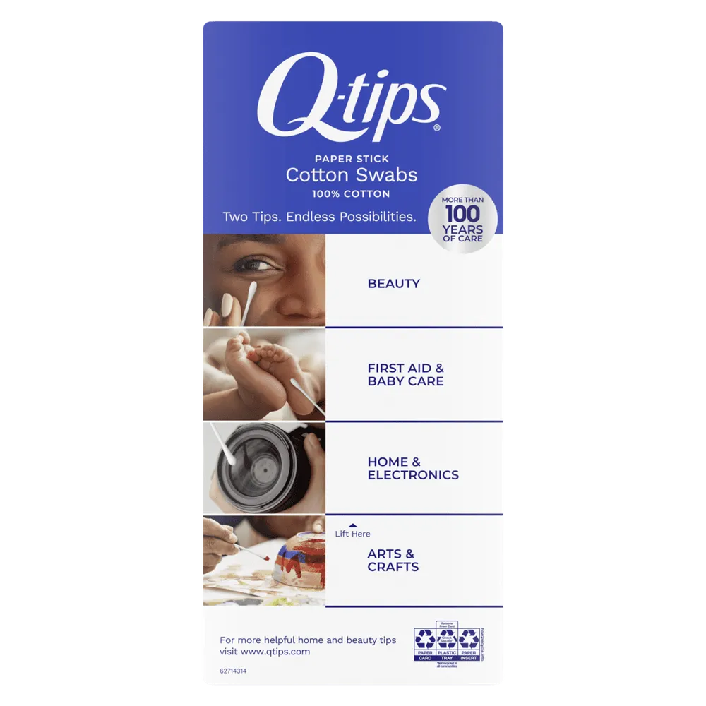 Q-Tips Cotton Swabs 750 Count 12.8oz (Pack of 12)