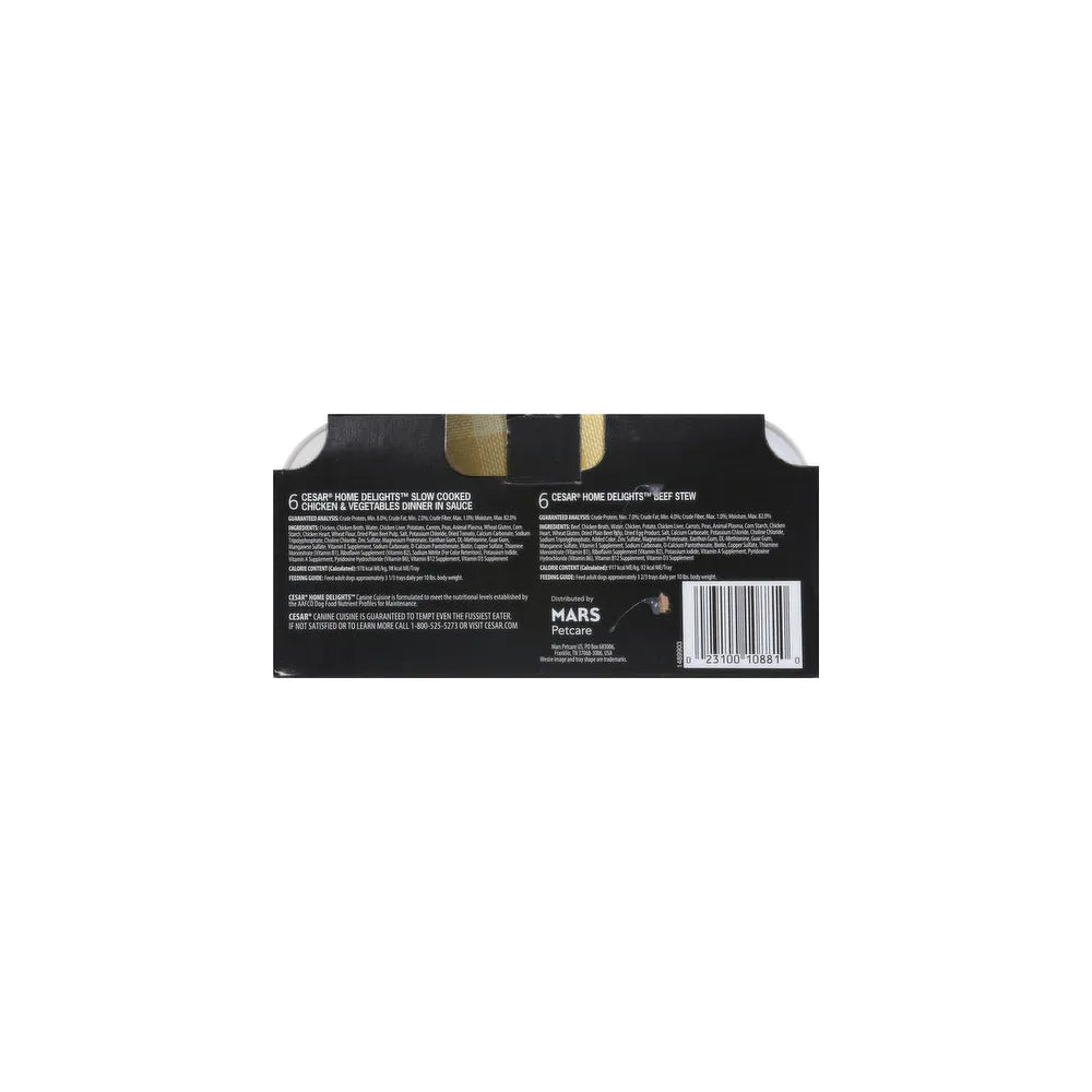 Cesar Home Delights Beef & Chicken 3.5 Oz (Pack Of 2)