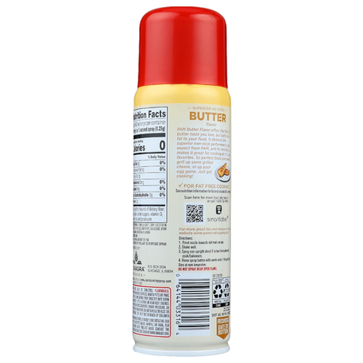 PAM Butter Flavor Canola Oil Spray 5Oz (Pack of 12)