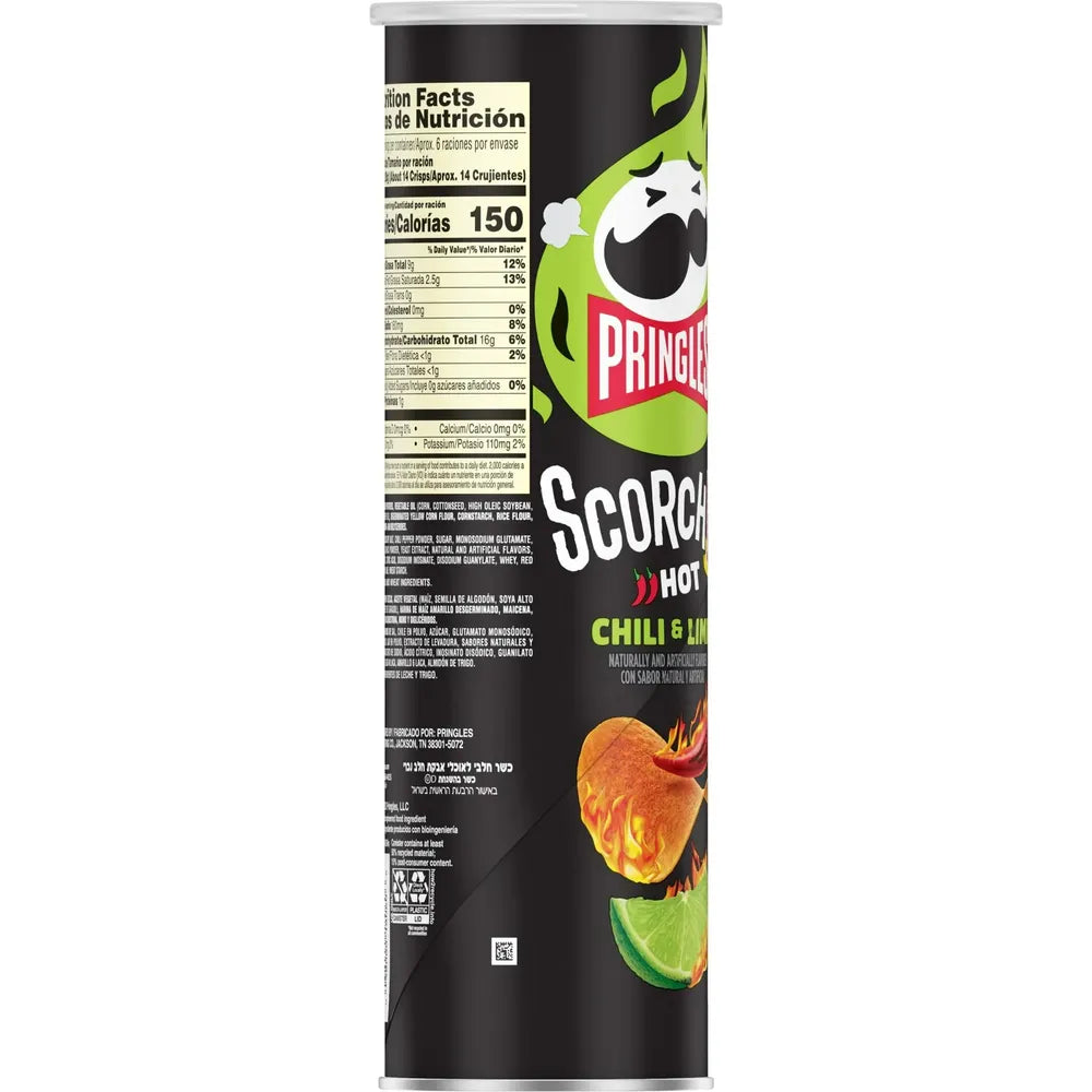 Pringles Scorchin Chili Chips 5.5 oz (Pack of 14)