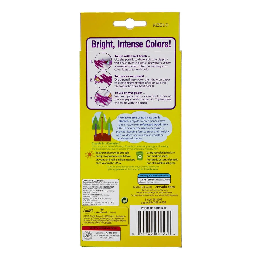 Crayola Watercolor Pencils 12 Ct 2.93oz (Pack of 48)