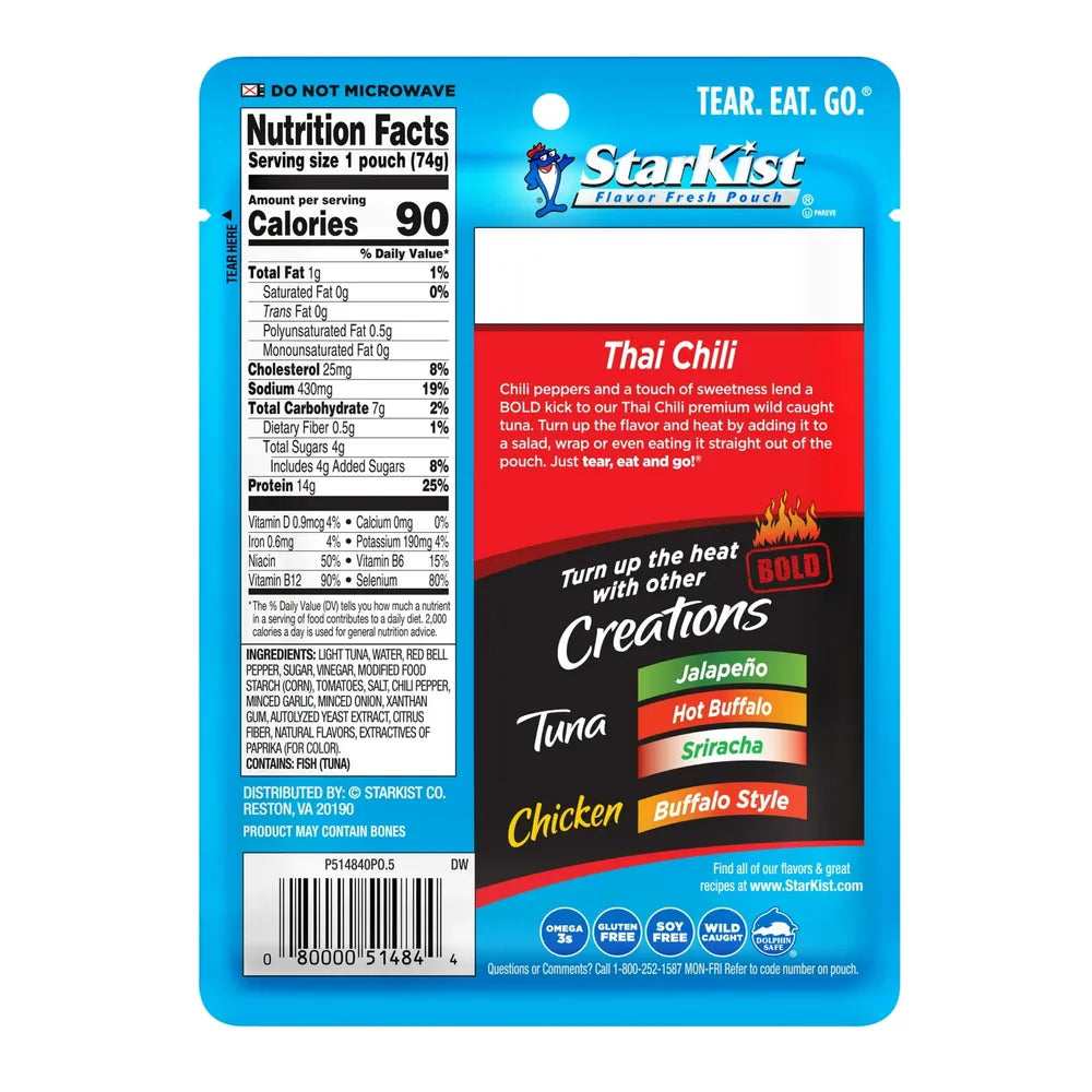 Starkist Gourmet Select Thai Style Tuna 2.6 oz (Pack of 24)