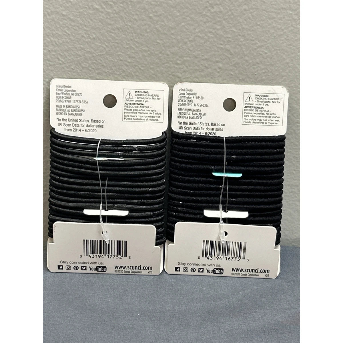 Scunci No Damage Medium Hold Hair Ties Satin Smooth 1.44Oz (Pack of 48)