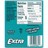 Wrigleys Extra Sugar Free Chewing Gum Polar Ice - 15 Sticks 10 Pack 0.11Oz (Pack Of 120)