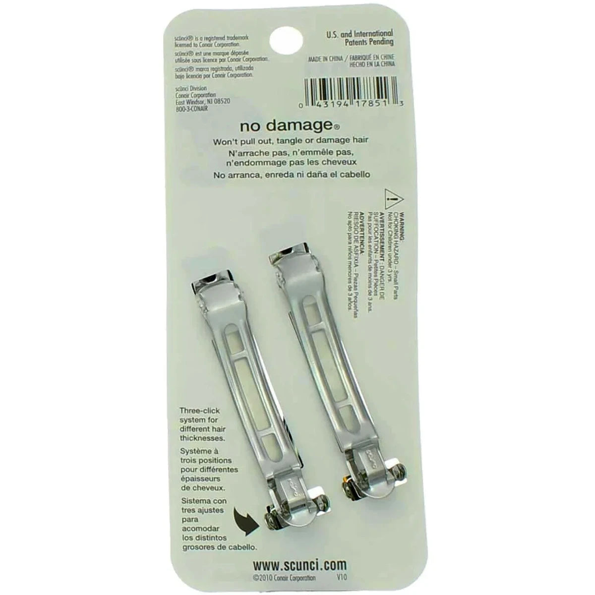 Scunci No Slip Grip Auto Clasp Barrettes 0.9Oz (Pack of 48)