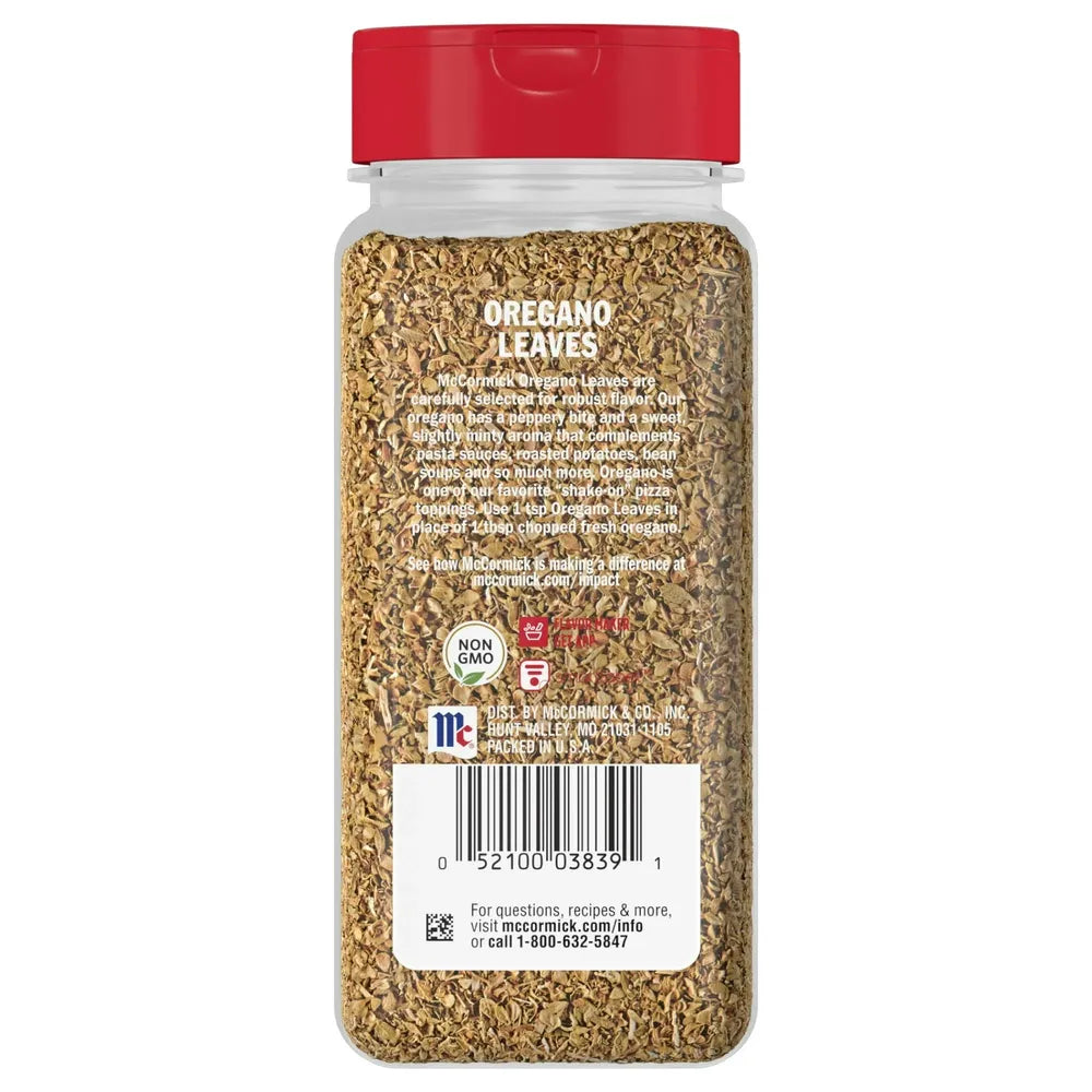 McCormick Oregano Leaves 3.12 oz (Pack of 6)