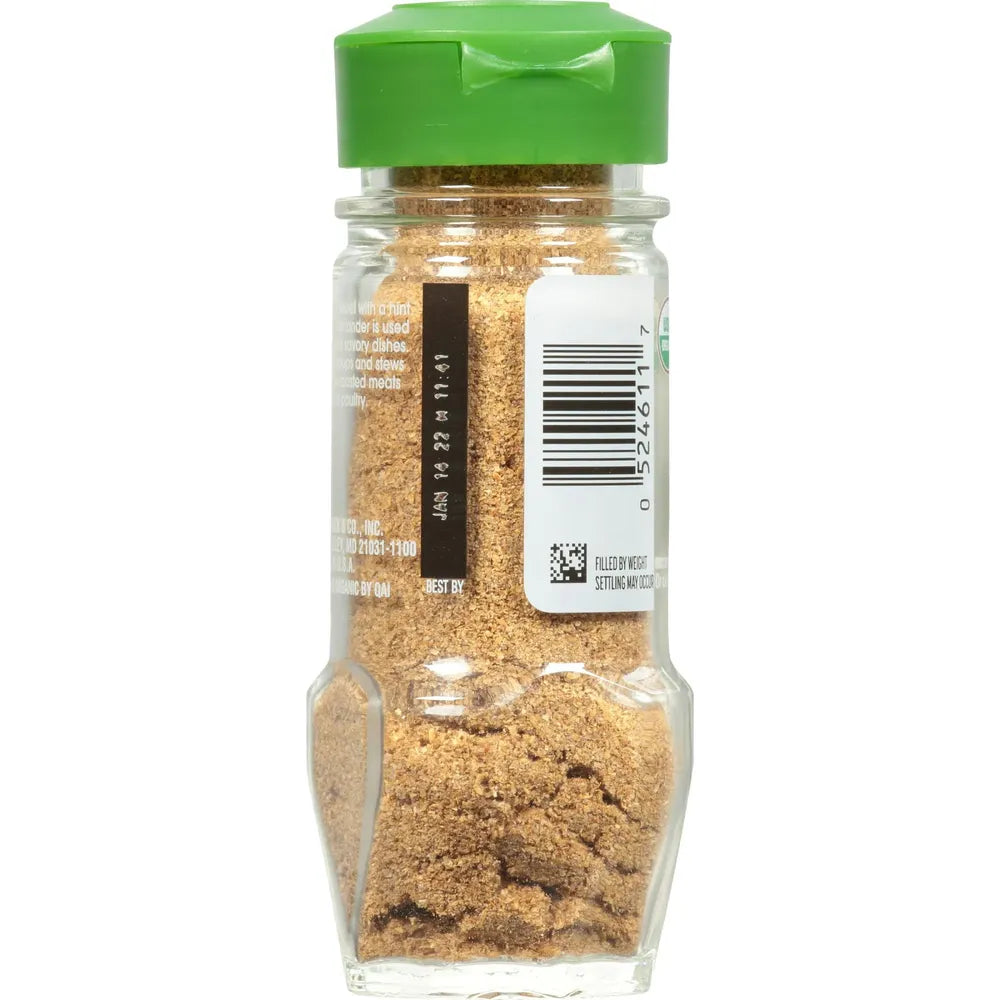 McCormick Gourmet Organic Ground Coriander Mixed Spices & Seasonings1.25 oz (Pack of 36)