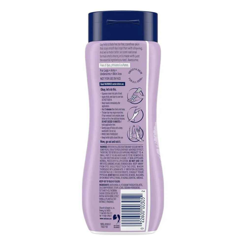 Nair Hair Remover Body Cream Nourish Oat Milk Vanilla 7.9 oz (Pack of 12)