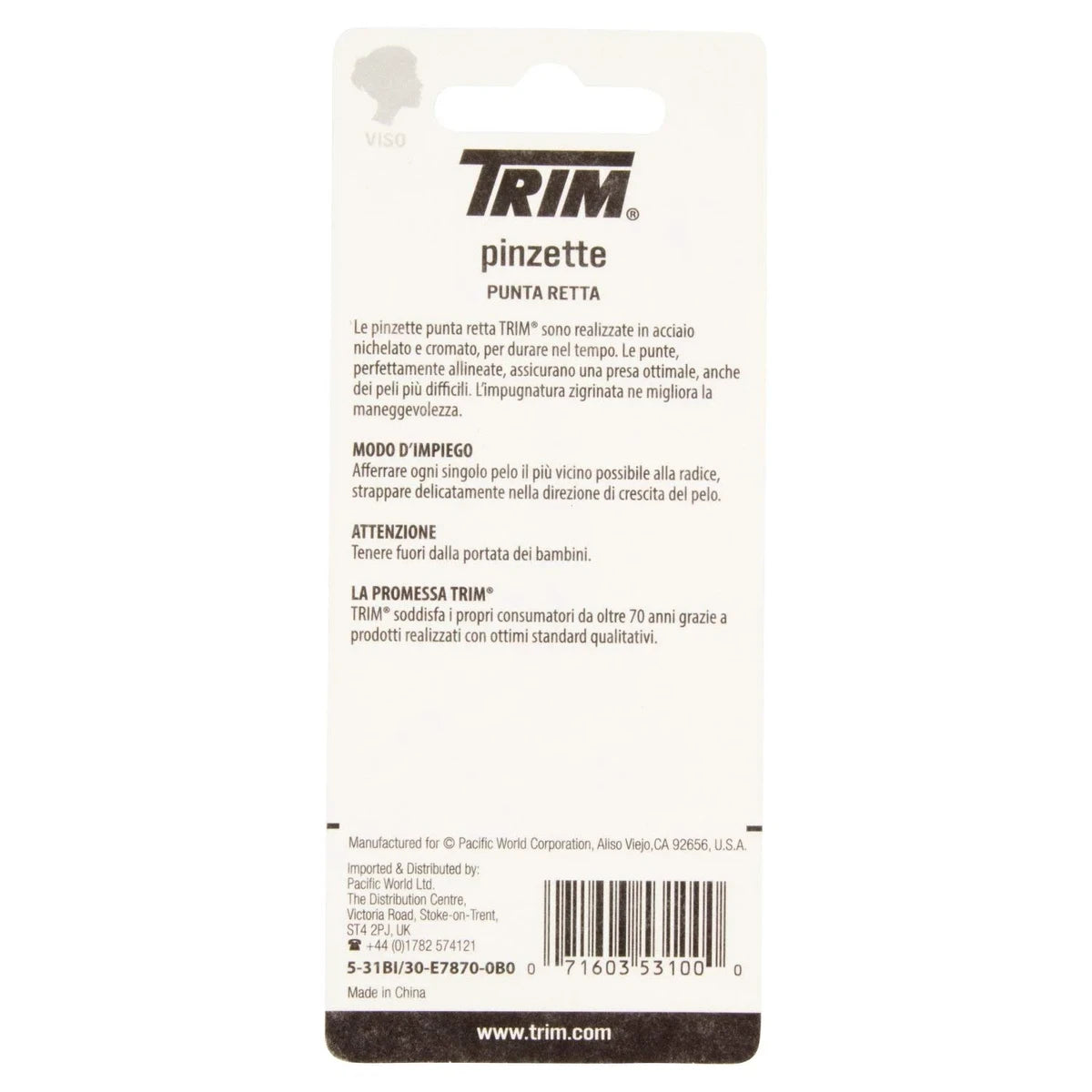 Trim Square Tip Tweezers 0.31Oz (Pack of 144)