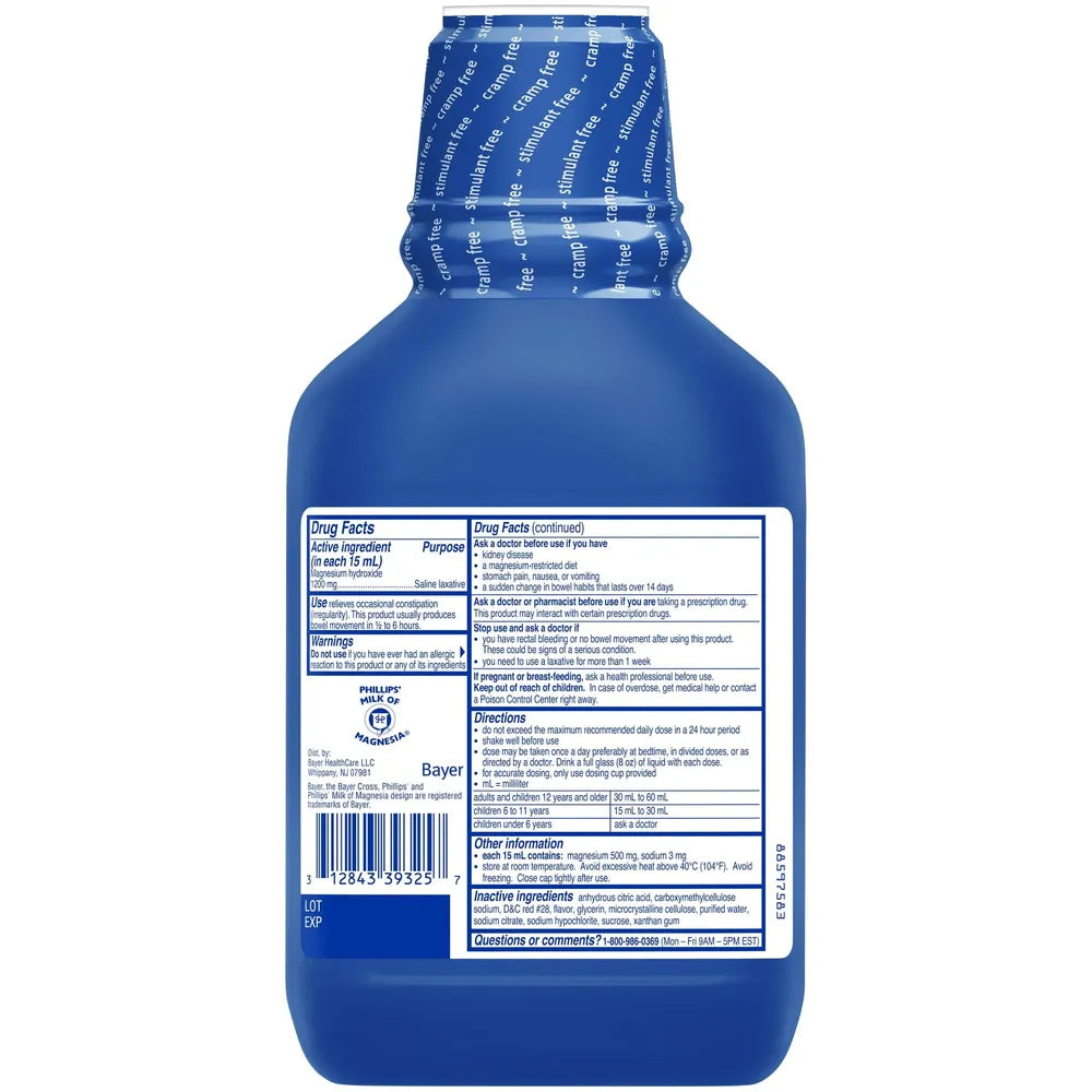 Phillips Milk Of Magnesia Liquid Cherry - 26 Oz (Pack of 6)