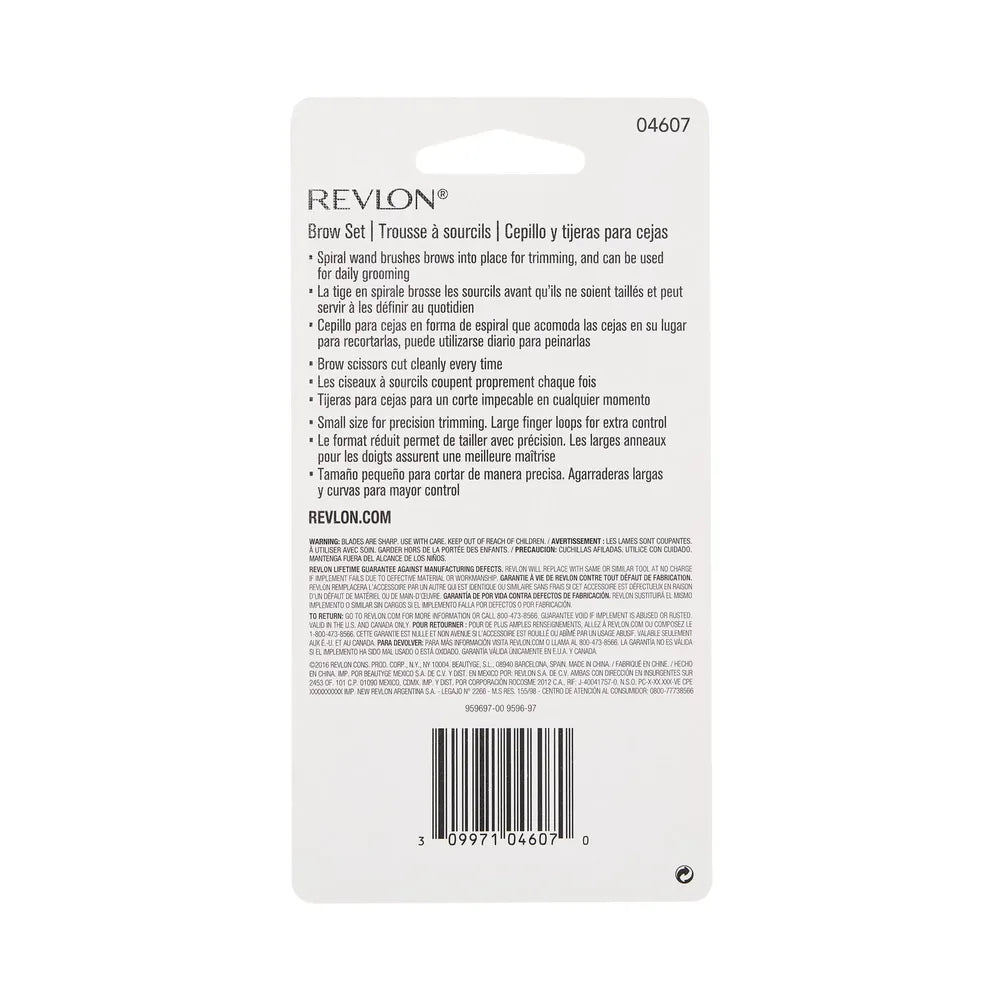 Revlon Brow Shaping Scissor and Brush Set 1.06oz (Pack of 48)
