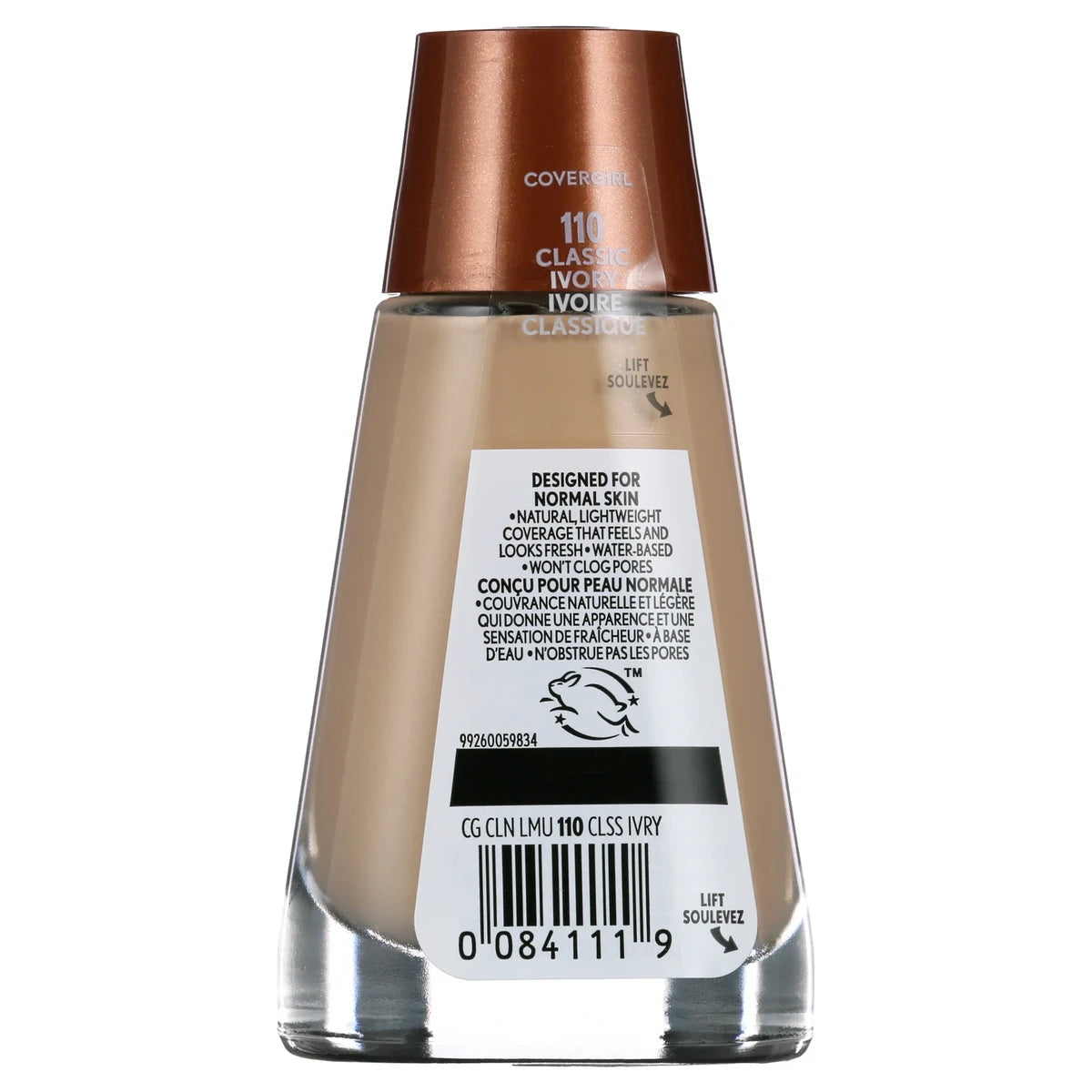 Cover Girl Clean Liquid Makeup Classic Ivory #110 1 fl Oz (Pack of 72)