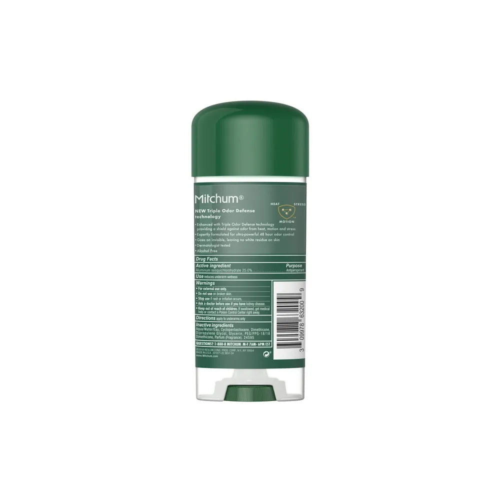 Mitchum Clear Gel Antiperspirant And Deodorant Unscented3.4Oz (Pack of 24)