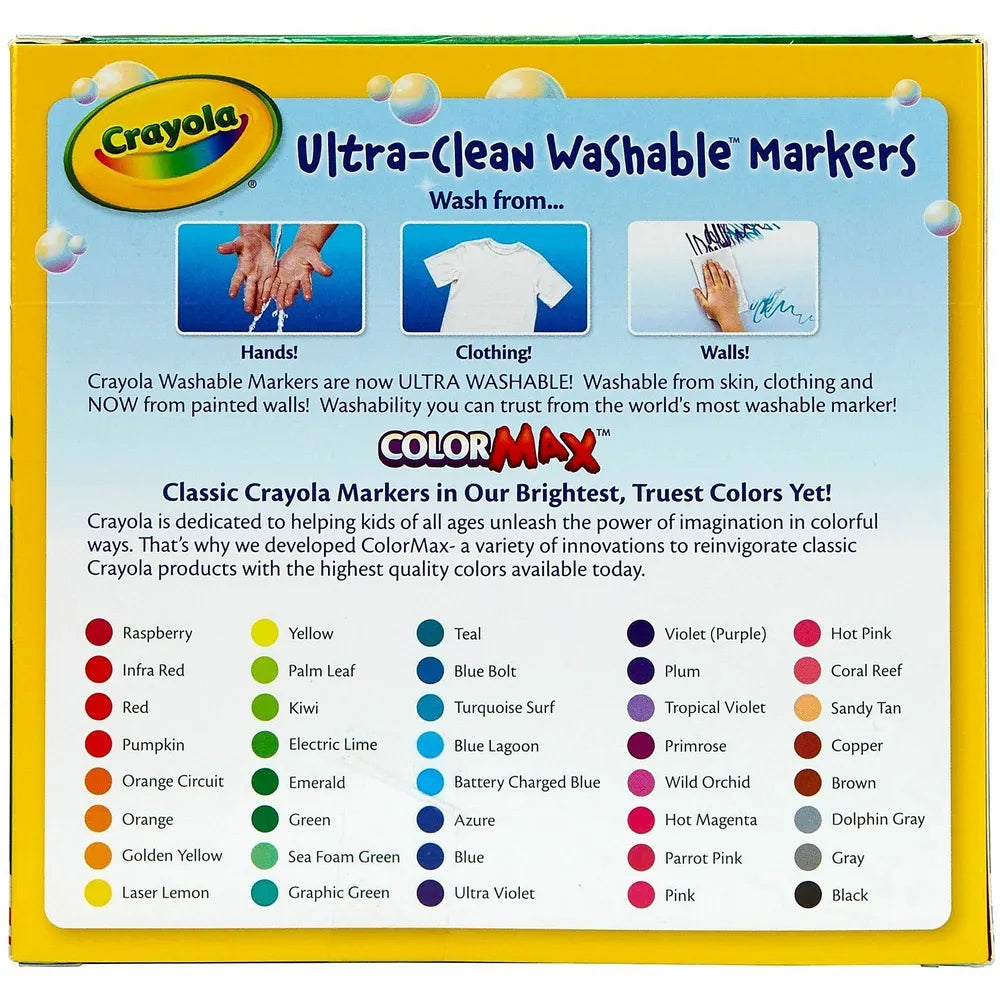 Crayola Ultra Clean Washable Markers 40 Ct 0.704Oz (Pack Of 6)