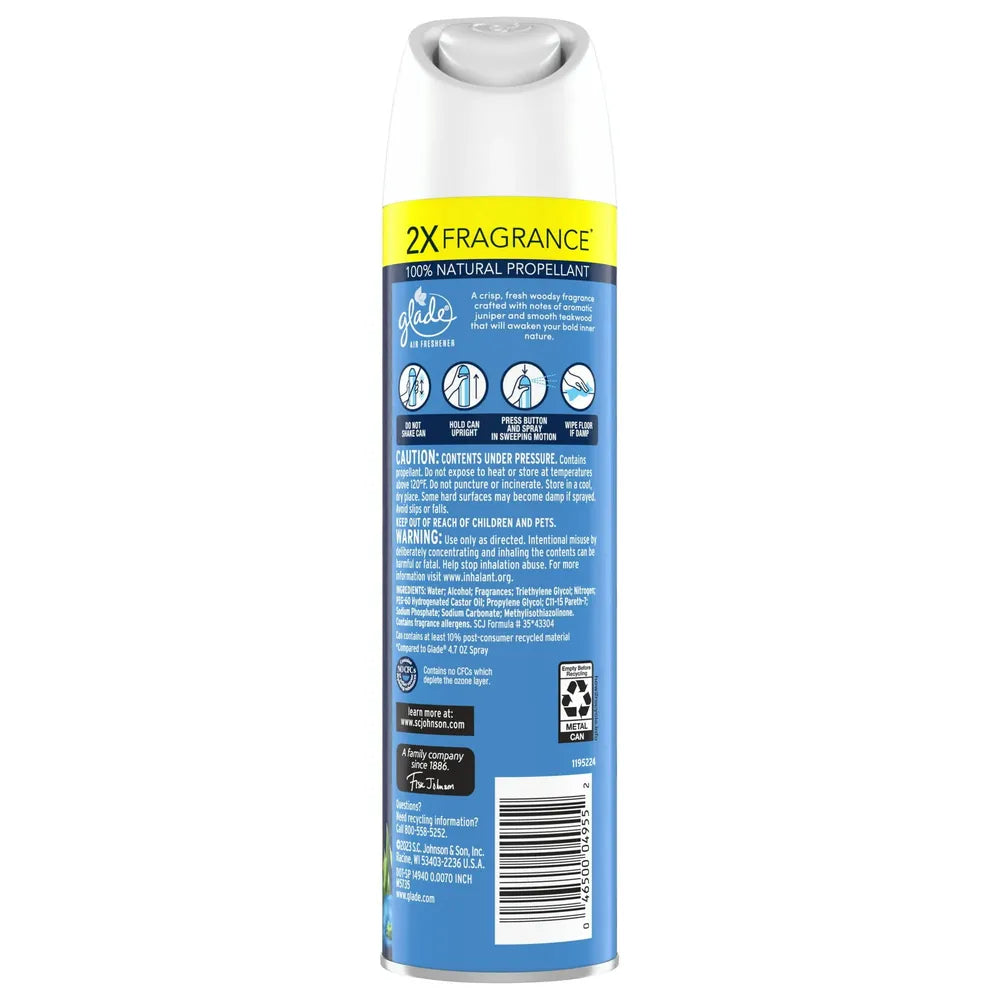 Glade Aerosol Spray Juniper & Teak 8.3 oz (Pack of 6)