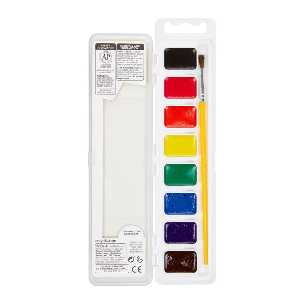 Crayola Washable Watercolor 8 Colors Set8 Ea 4.8oz (Pack of 12)