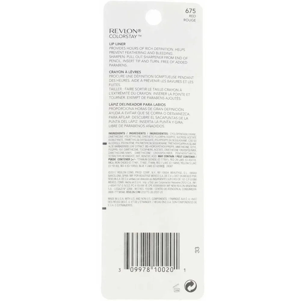 Revlon Colorstay Lipliner With Softflex Red 0.01Oz (Pack Of 36)