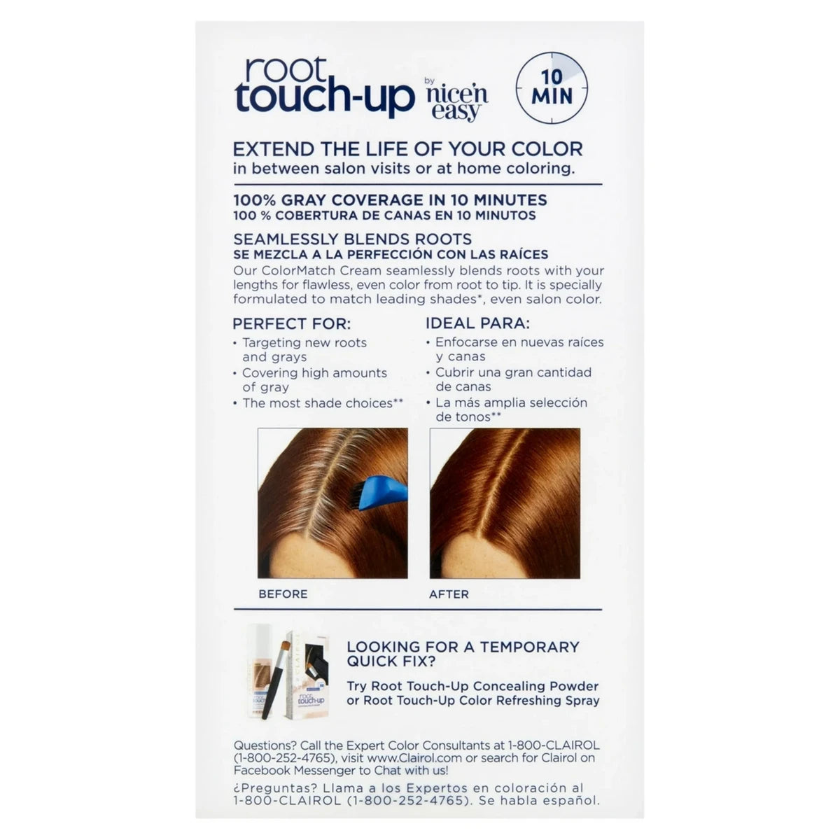 Clairol Nice & Easy Root Touch Up Permanent Hair Color 4R Dark Auburn Reddish Brown 1.1Oz (Pack Of 12)