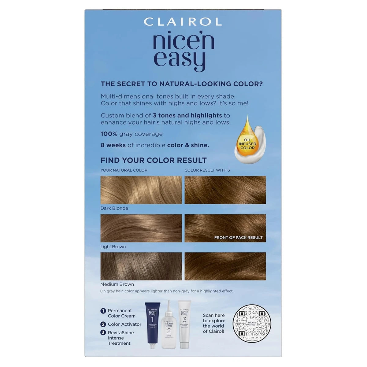 Clairol Nice & Easy Root Touch Up Permanent Hair Color 6 Light Brown 1.1Oz (Pack Of 12)