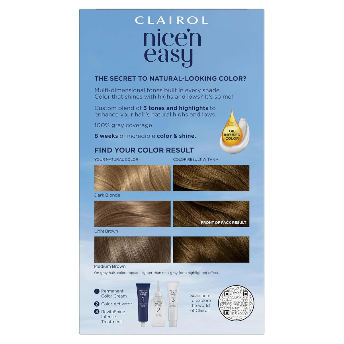 Clairol Nice & Easy Root Touch-Up Permanent Hair Color 6A Light Ash Brown 1.1Oz (Pack Of 12)