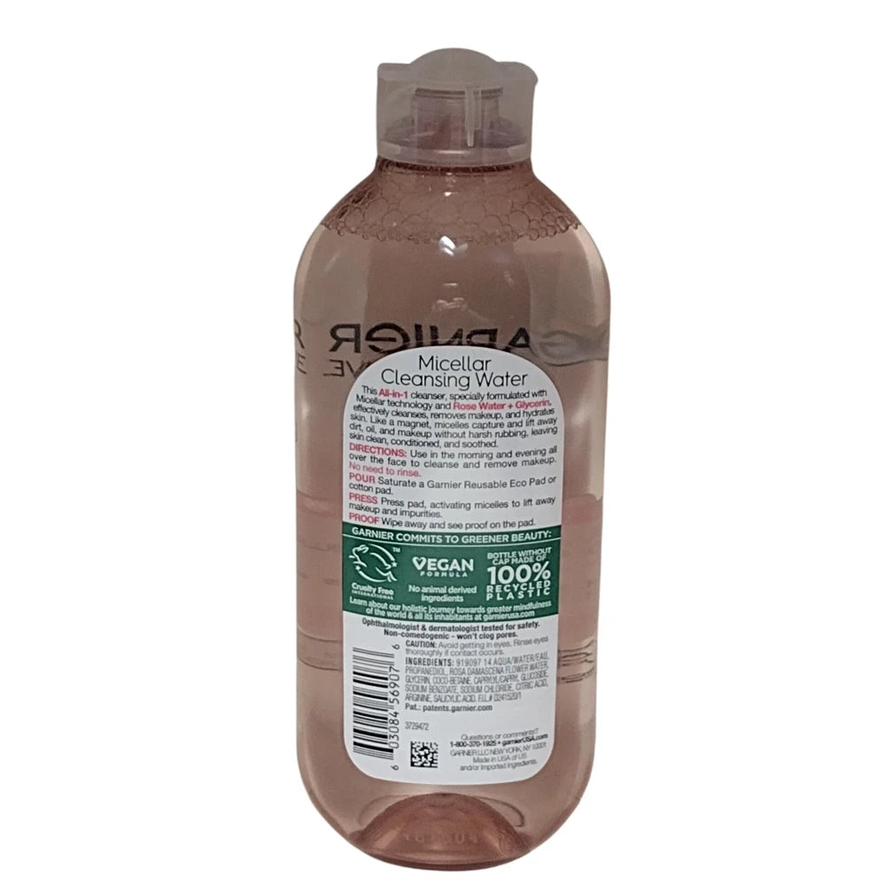 Garnier SkinActive Water Rose Micellar Cleansing Water - 13.5 fl oz(Pack of 12)