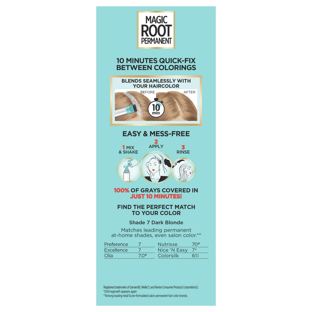 L'Oreal Paris Root Rescue Permanent Hair Color - 7 Dark Blonde (Pack of 12)