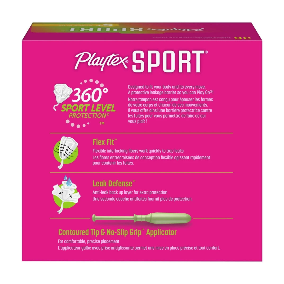Playtex Sport Tampons Super Plus Plastic Unscented 10.61oz (Pack of 12)