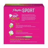 Playtex Sport Tampons Super Plus Plastic Unscented 10.61oz (Pack of 12)