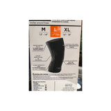 Copper Fit unisex adult Freedom Knee Compression Sleeve Hosiery, Black, Large US (Pack of 12)