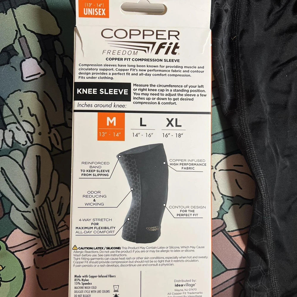 Copper Fit Freedom Compression Knee Sleeve to Help Increase Circulation, Reduce (Pack of 12)
