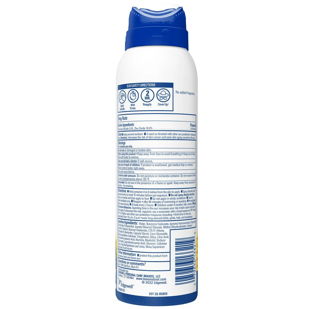 Banana Boat Kids Mineral Sunscreen Spray SPF 50, 100% Mineral Spray Sunscreen Kids, Sunblock, 5 oz (Pack of 12)