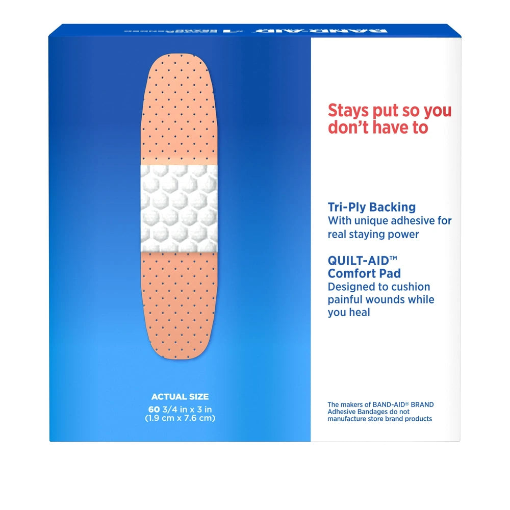 Band-Aid Brand Tru-Stay Plastic Adhesive Bandages All One Size 60 Ct (Pack of 24)