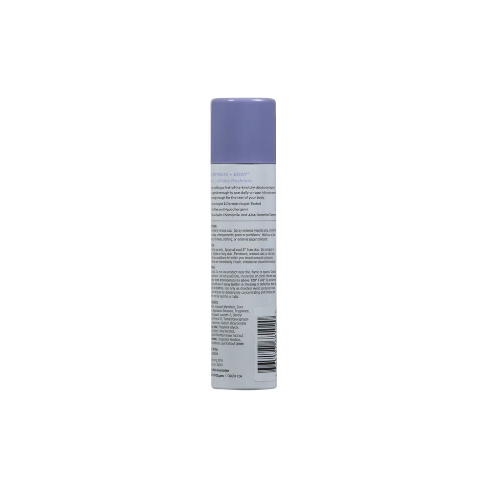FDS Intimate + Body Dry Feminine Deodorant Spray Baby Powder 2 Oz (Pack of 24)