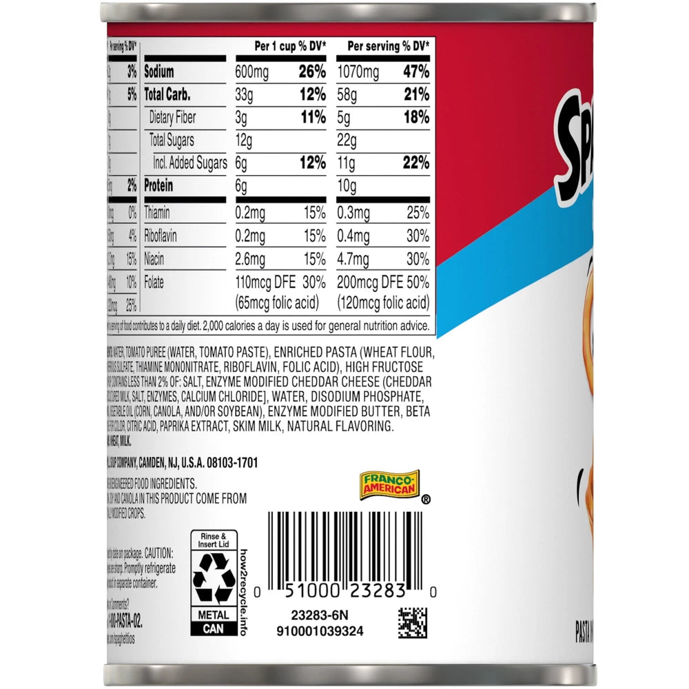 SpaghettiOs Original Canned Pasta 15.8 Oz (Pack of 24)