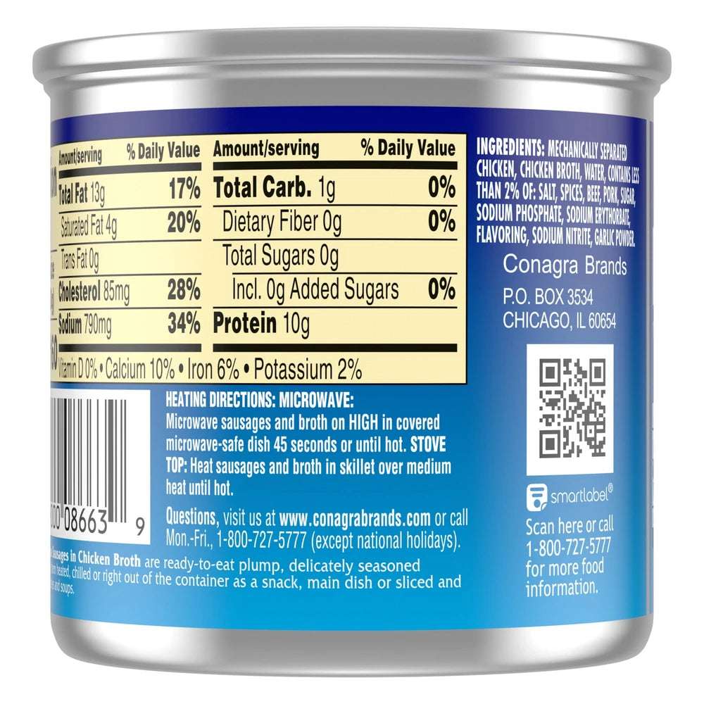 Libby s Vienna Sausage in Chicken Broth Canned Sausage 4.6 Oz (Pack of 24)