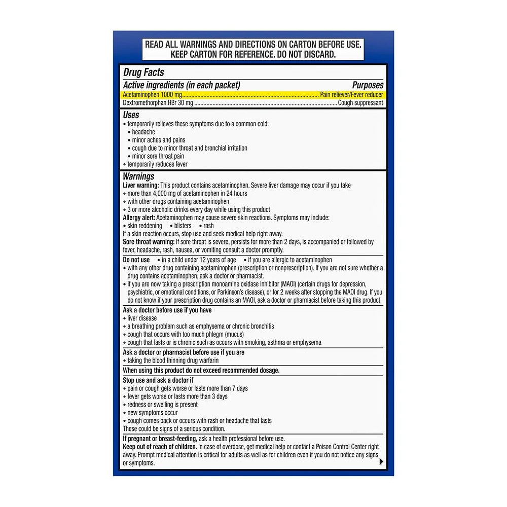 TheraFlu Max Strength Flu Relief Honey Lemon - 6.0 ea (Pack of 24)