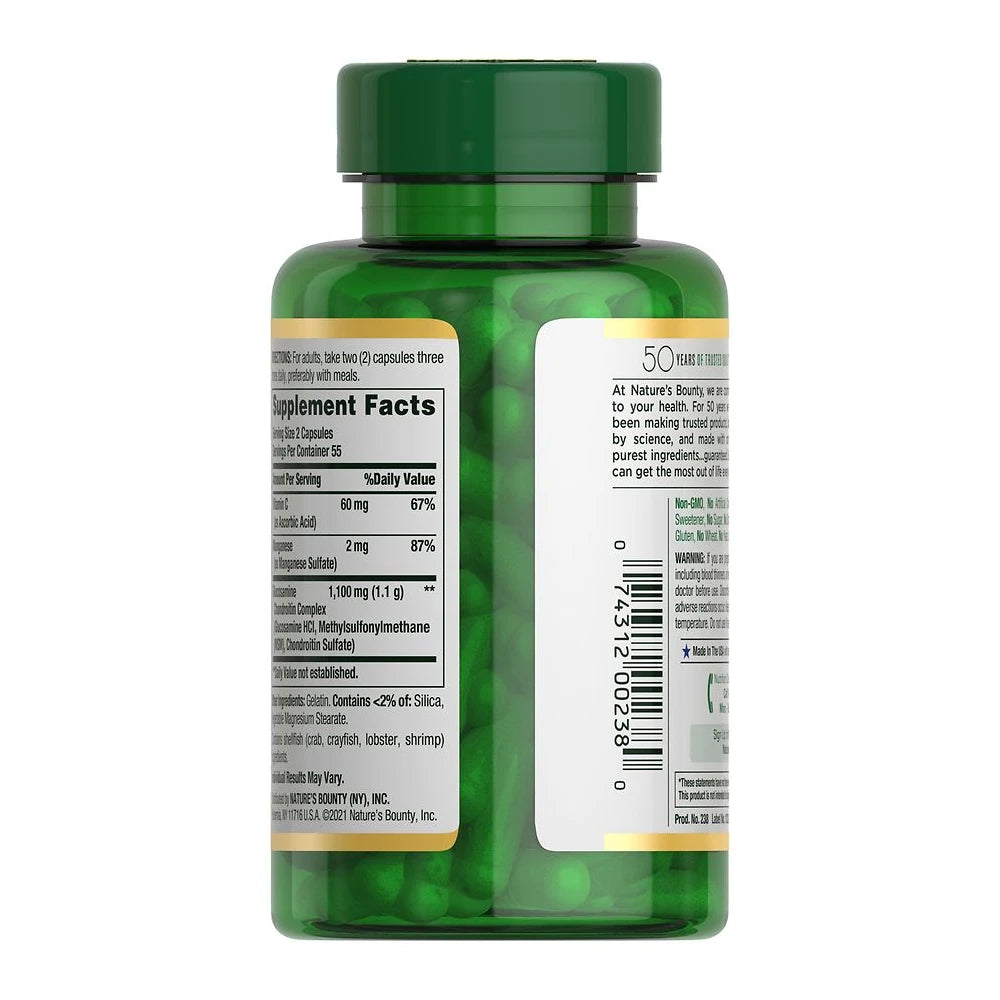 Nature s Bounty Glucosamine Chondroitin Capsules 110 Ct (Pack of 24)