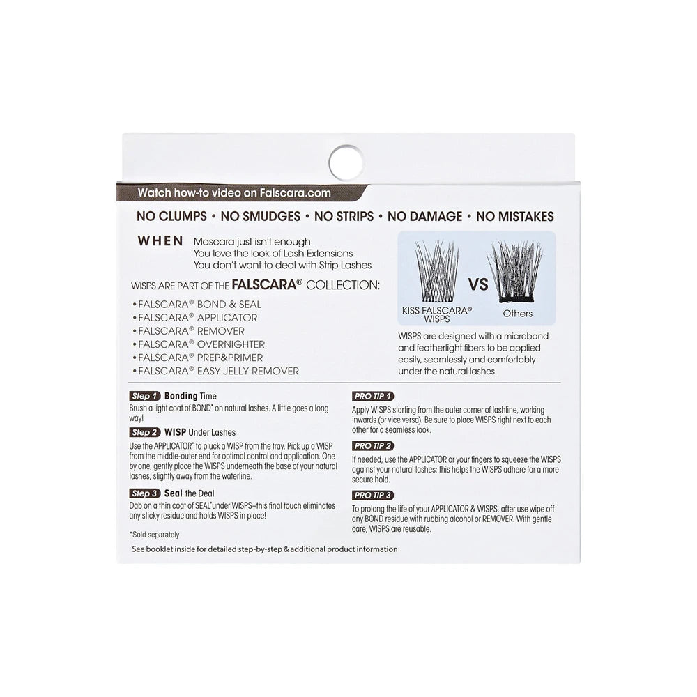 KISS Products Falscara Clear Band Lash Extension Kit - Wisps - 24ct (Pack of 36)