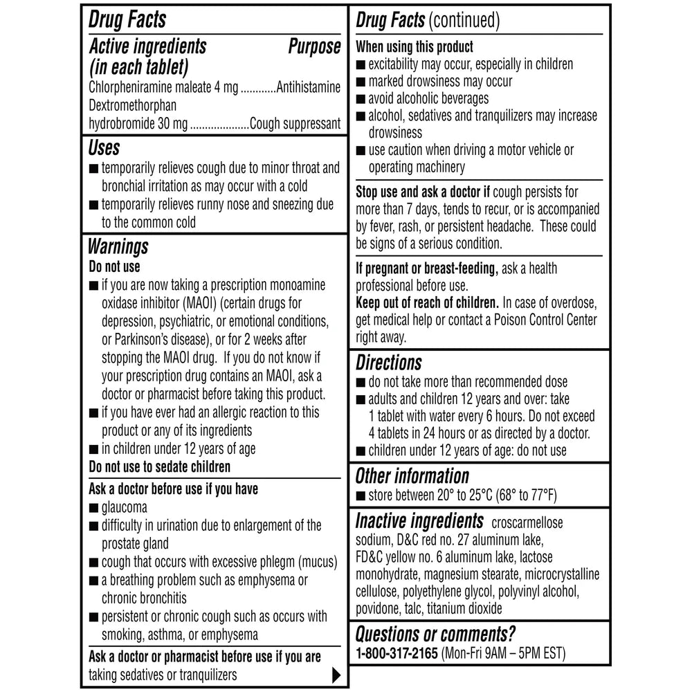 Coricidin HBP Decongestant-Free Cough and Cold Medicine for Hypertensives, Cold 1.94 Oz (Pack of 36)