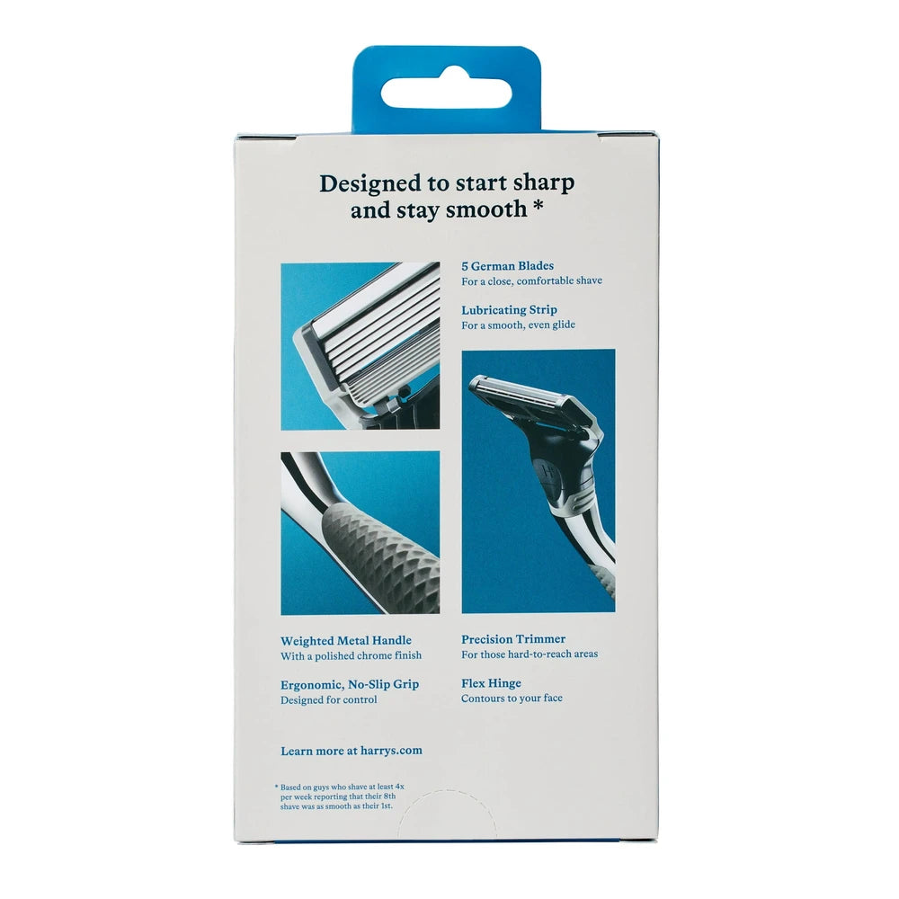Harry's Men's 5-Blade Chrome Handle Craft Edition Razor (Pack of 36)