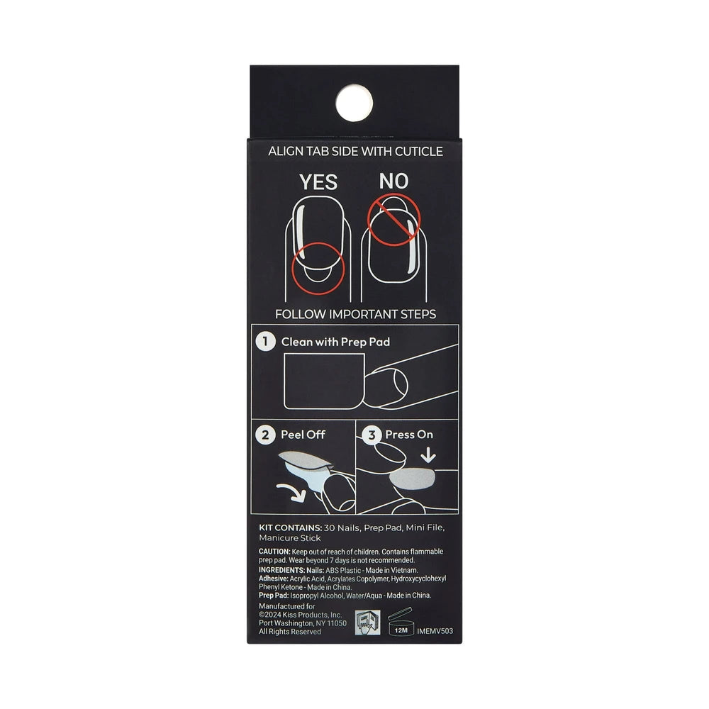 imPRESS Press-On Manicure Fake Nails - Best Life (Pack of 36)
