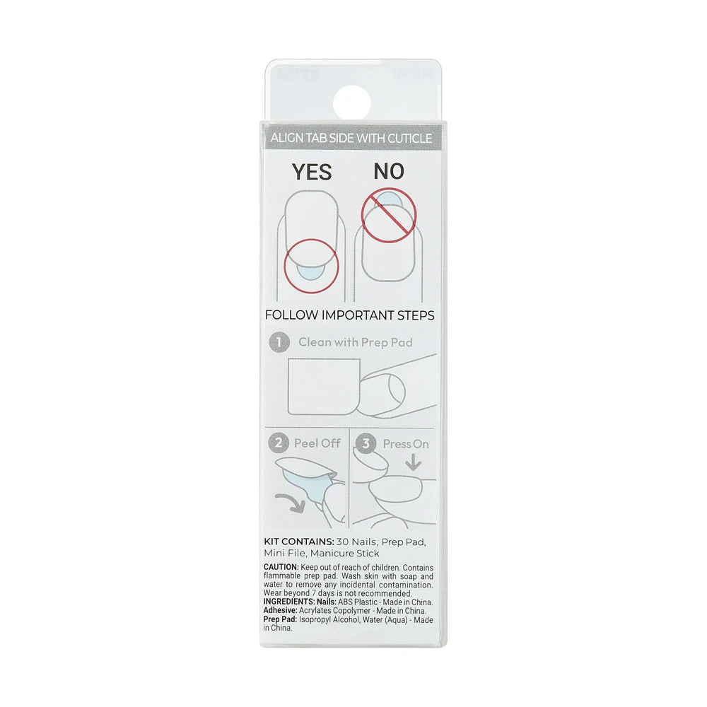KISS imPRESS Color Press-On Fake Nails - Frosting - 30ct (Pack of 36)