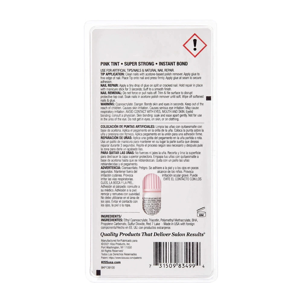 KISS Powerflex Pink Instant Nail Glue (Pack of 36)