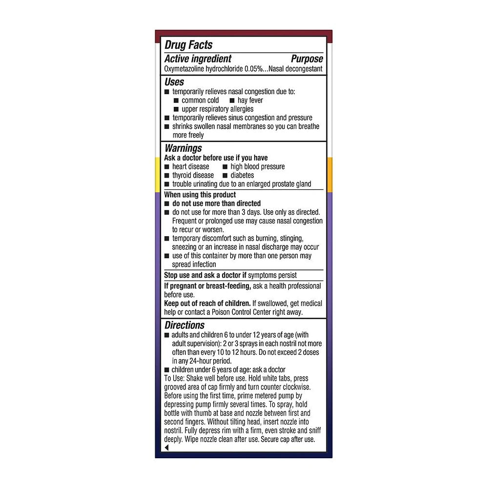 Afrin Nasal Spray No Drip Extra Moisturizing Nasal Congestion Relief Pump Mist - 0.5 fl Oz (Pack of 36)