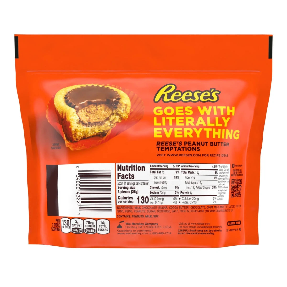 Reeses Miniatures Milk Chocolate Peanut Butter Cups Candy 10.5Oz (Pack of 16)