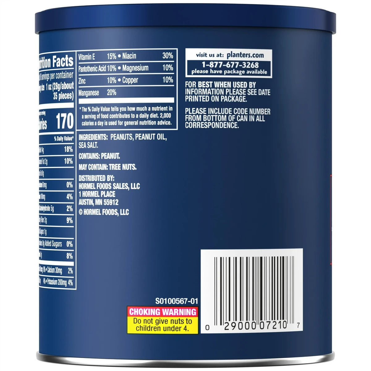 Planters Cocktail Peanuts Party Snacks 16Oz (Pack of 12)