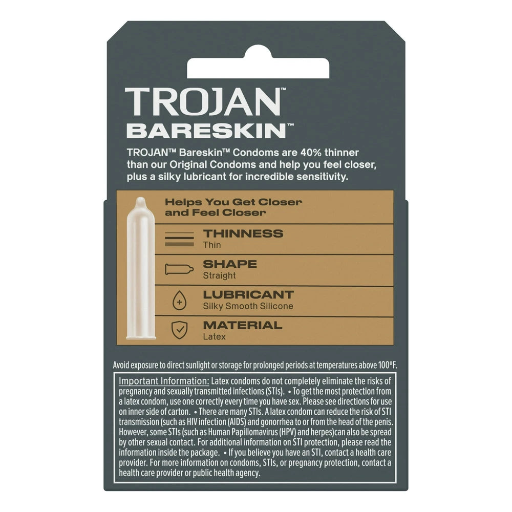 TROJAN BareSkin Sensitivity Premium Latex Condoms, 3 ea (B073SZ8M8L) (Pack of 48)