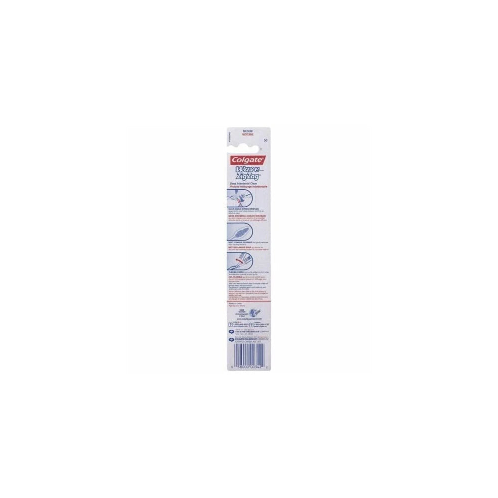 Colgate Zig Zag Deep Clean Adult Toothbrush Medium 0.48 Oz (Pack of 72)