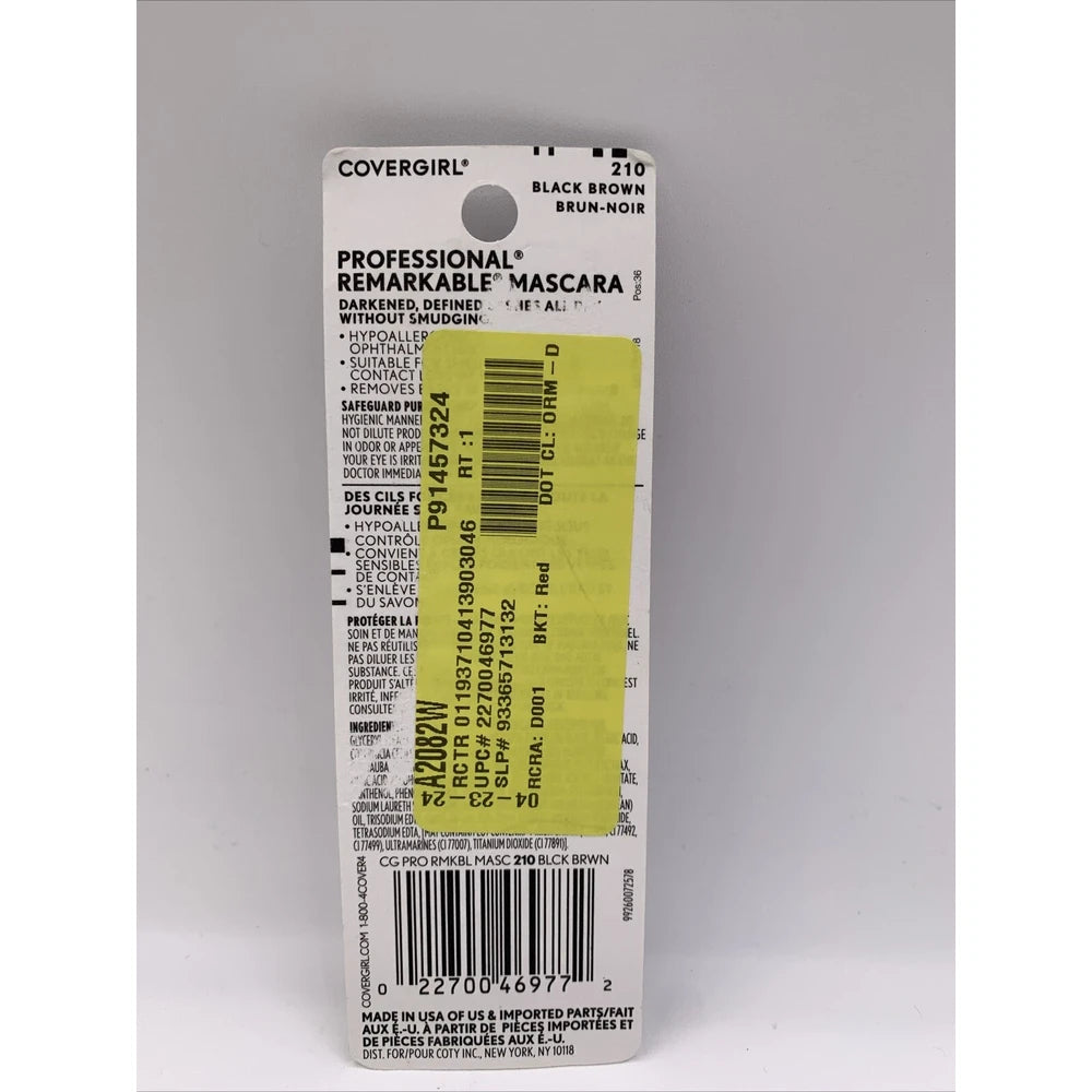 CoverGirl - Remarkable Washable Waterproof Mascara 0.30 fl Oz (Pack of 72)